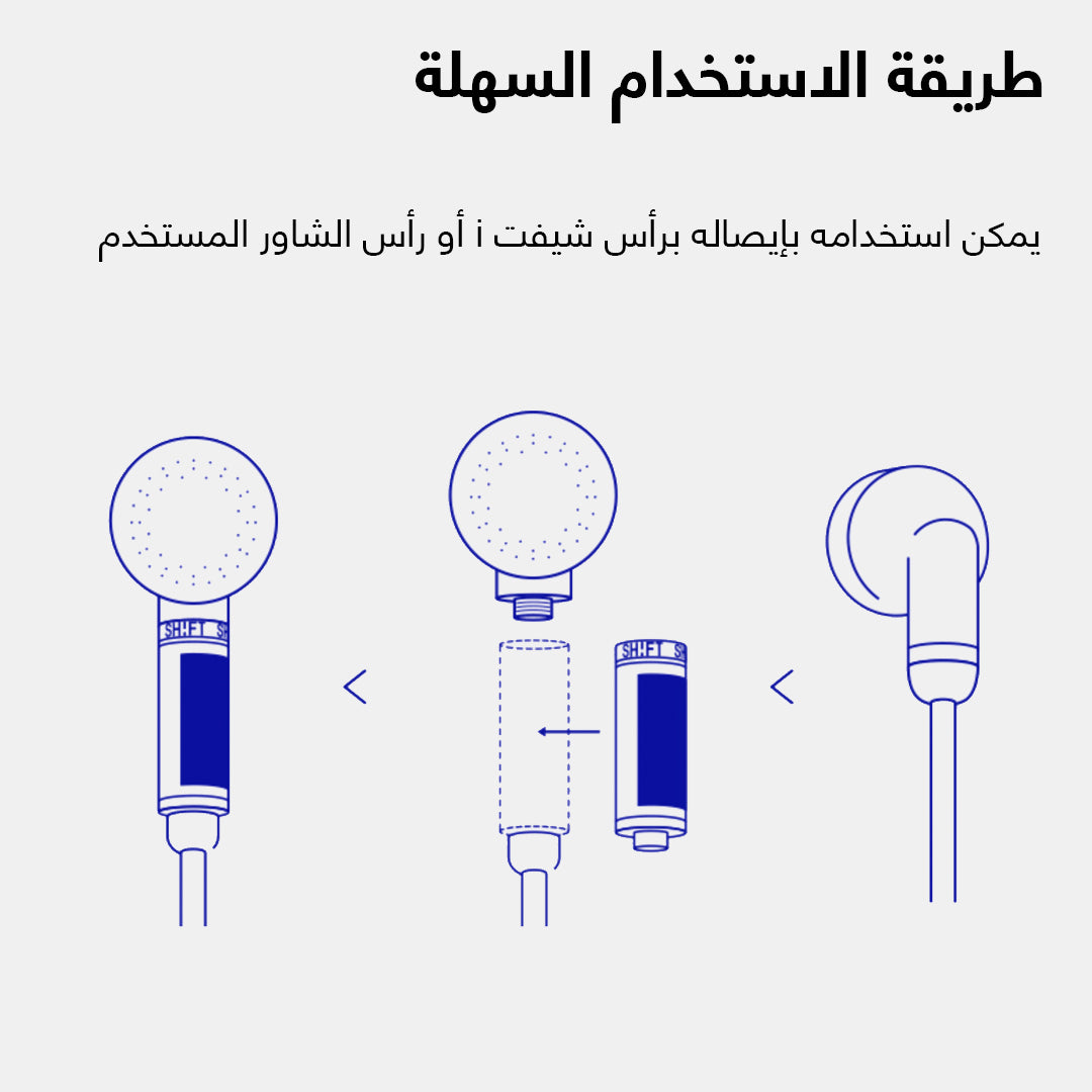 كيفية استبدال فلتر الدش